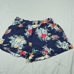 Angie Floral Blue  Women's Shorts Size Small